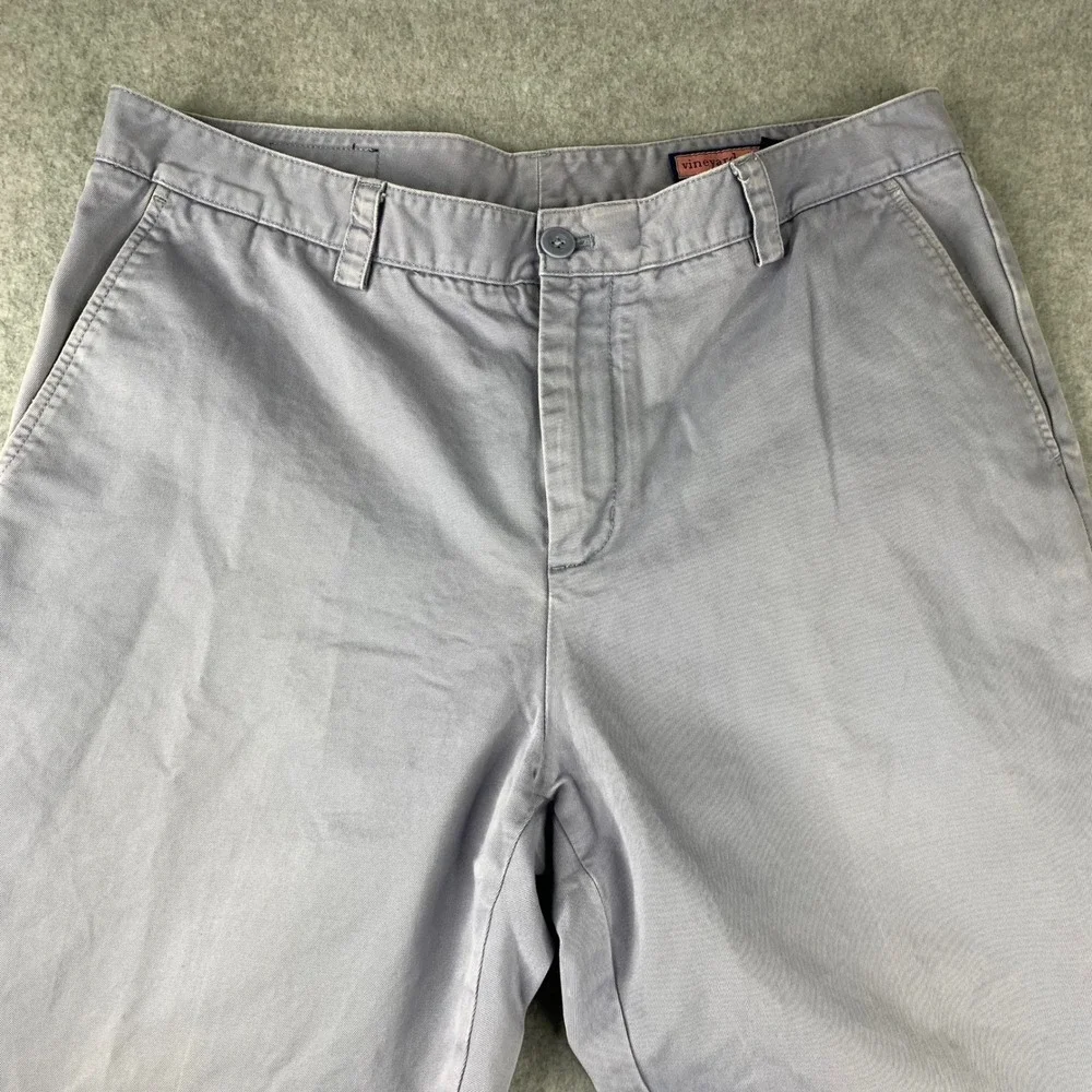 Vineyard Vines Breaker Pants Mens 36x32 Purple‎ Grey Straight Leg Chinos